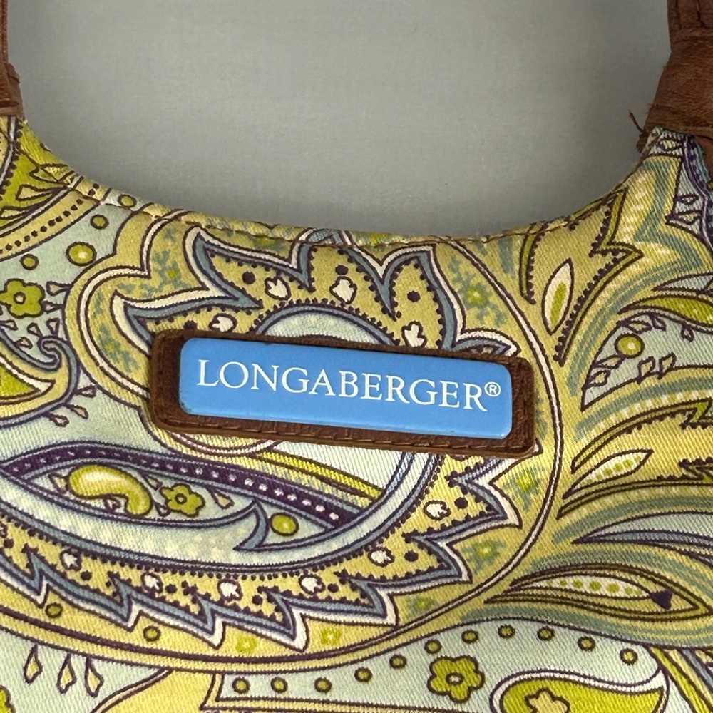 Longaberger Paisley Tote - Yellow and Brown - Picture 2 of 10